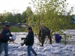 DPW Workers on the Job in the Aftermath of Flooding in Methuen